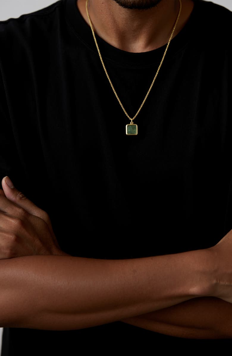 Mr. Ettika Men's Jade Pendant Necklace, Alternate, color, Green