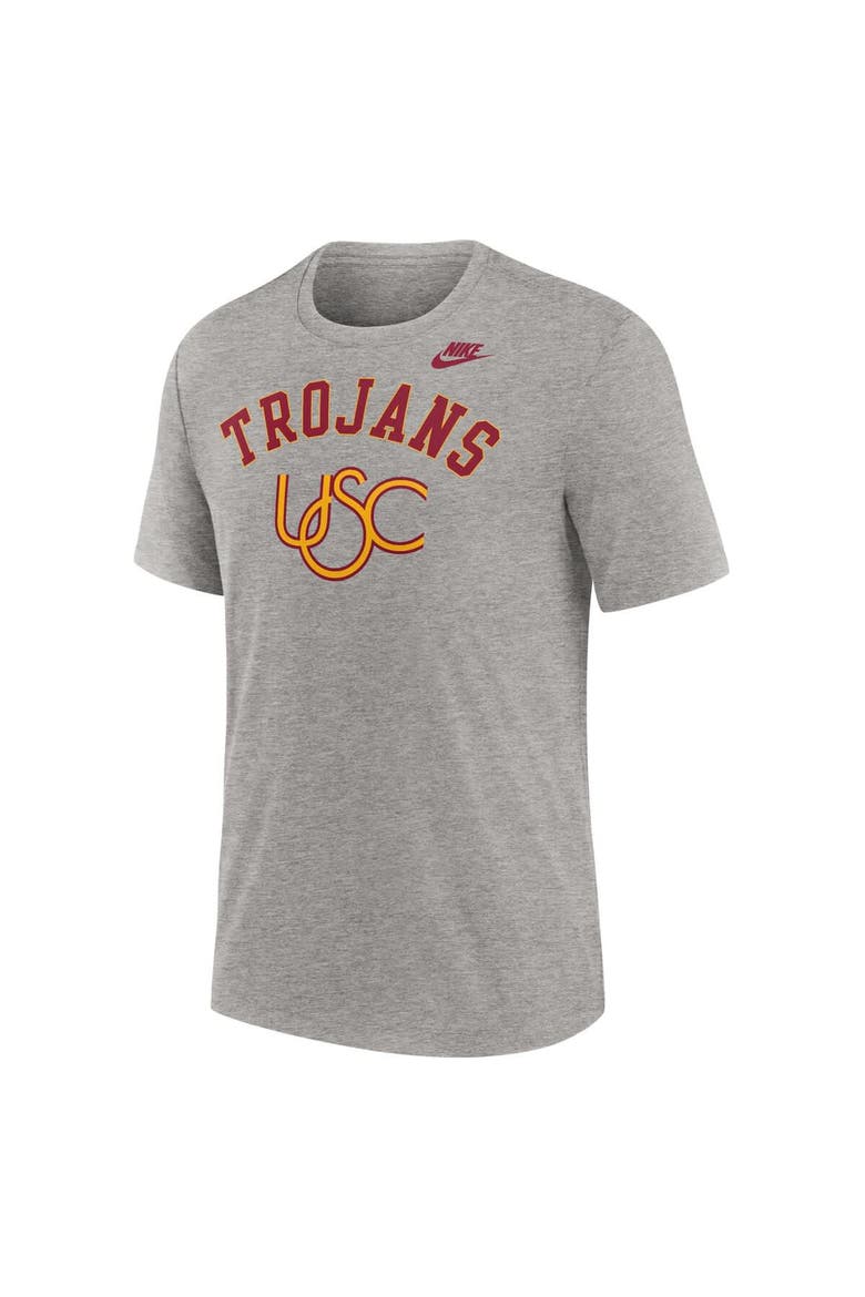 Men's Nike Heather Gray USC Trojans Legacy Arch Tri-Blend T-Shirt, Alternate, color, Heather Gray