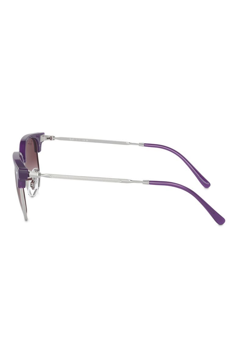 Kids' Junior New Clubmaster Gradient Polarized 47mm Irregular Sunglasses, Alternate, color, VIOLET
