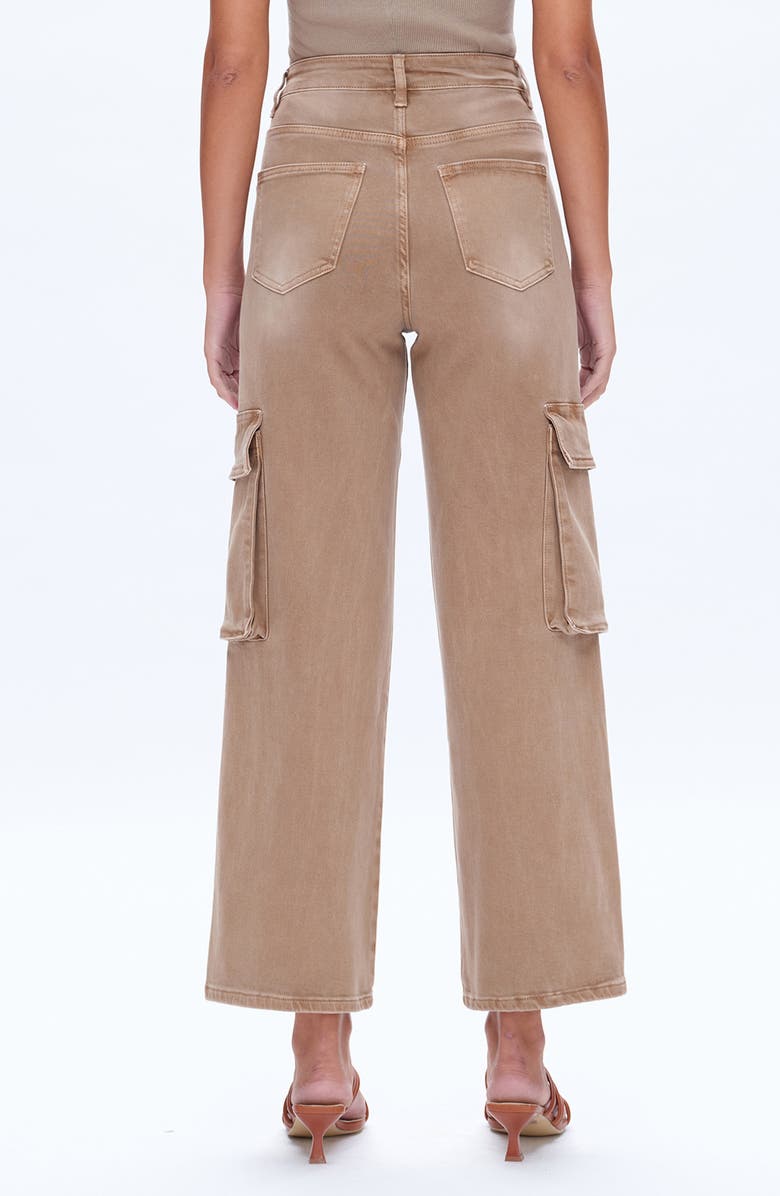 Bayeas High Waist Wide Leg Cargo Jeans, Alternate, color, Vintage Khaki