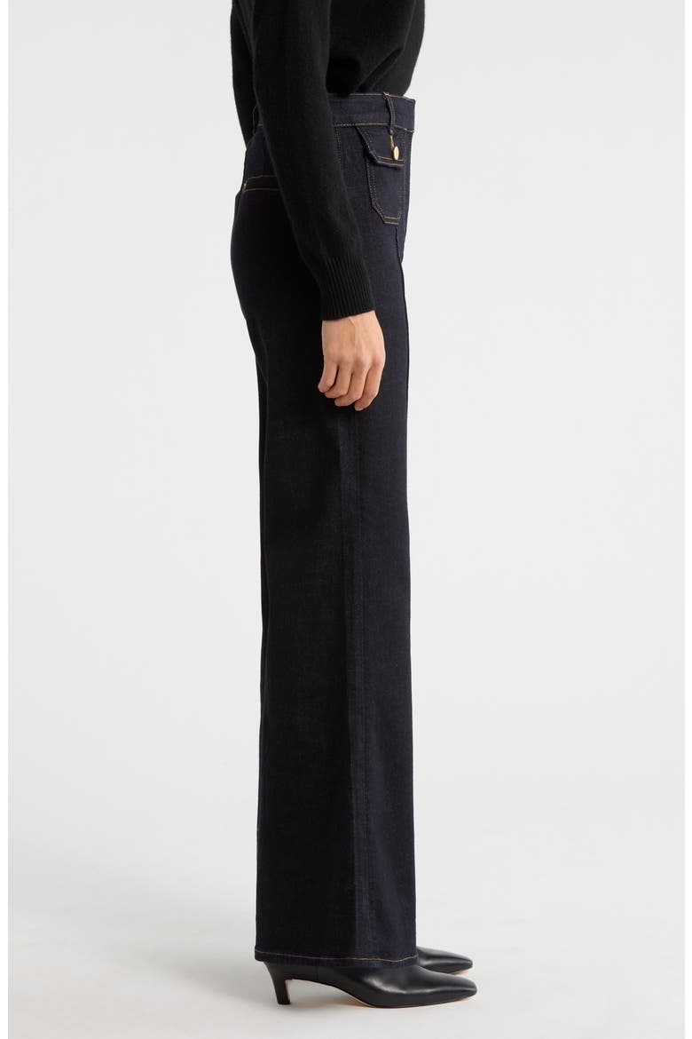 Ria High Waist Flared Jeans, Alternate, color, DARK BLUE