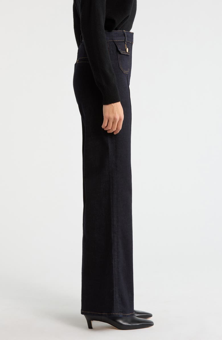 Reiss Ria High Waist Flared Jeans, Alternate, color, Dark Blue