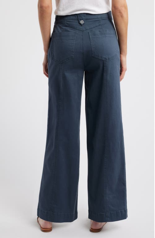 Wit & Wisdom 'ab'solution Skyrise High Waist Exposed Button Fly Wide Leg Pants In Orion Blue