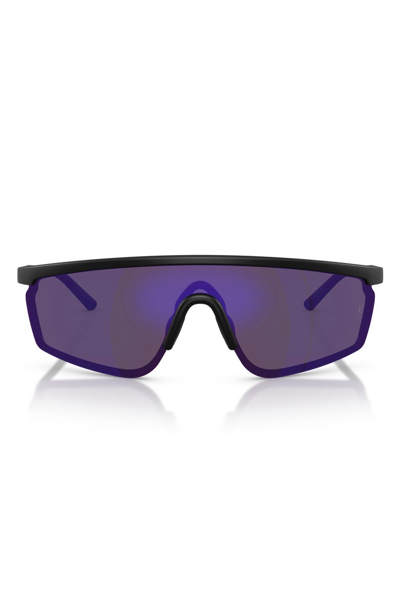 Oliver Peoples 143mm Roger Federer R-20 Irregular Sunglasses, Main, color, Semi-Matte Black / Purple