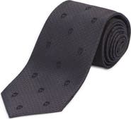 McQueen Alexander McQueen Skull Silk Tie