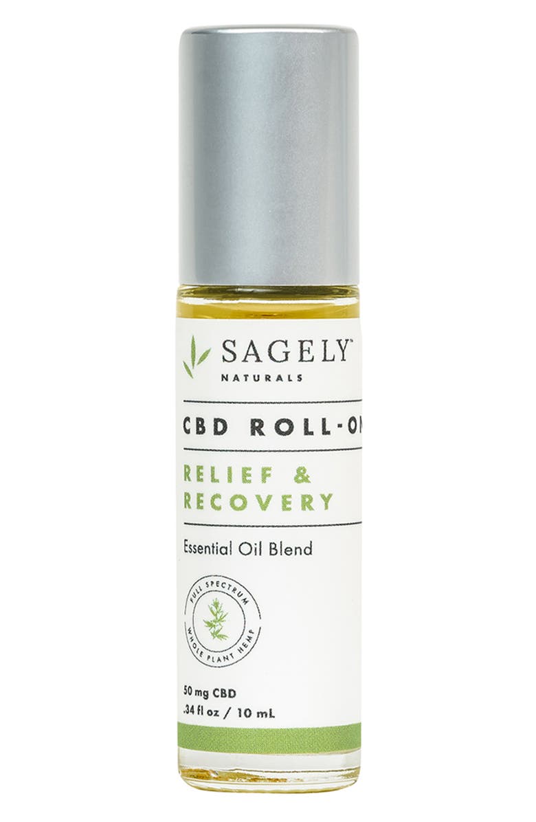 Sagely Naturals Relief & Recovery CBD Roll-On Essential Oil Blend, Main, color, 