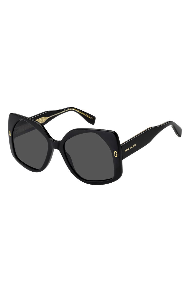 Marc Jacobs 56mm Geometric Square Sunglasses, Alternate, color, 