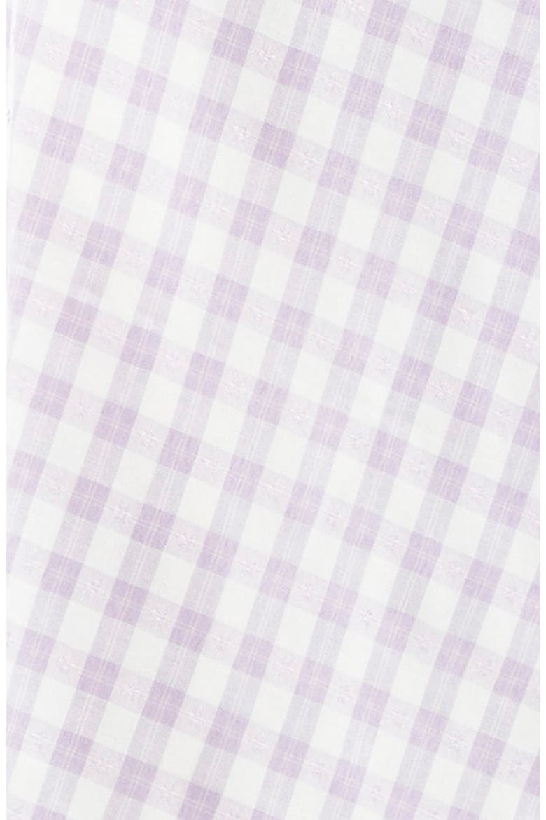Gingham Check Oversize Shirt, Alternate, color, PURPLE WHITE