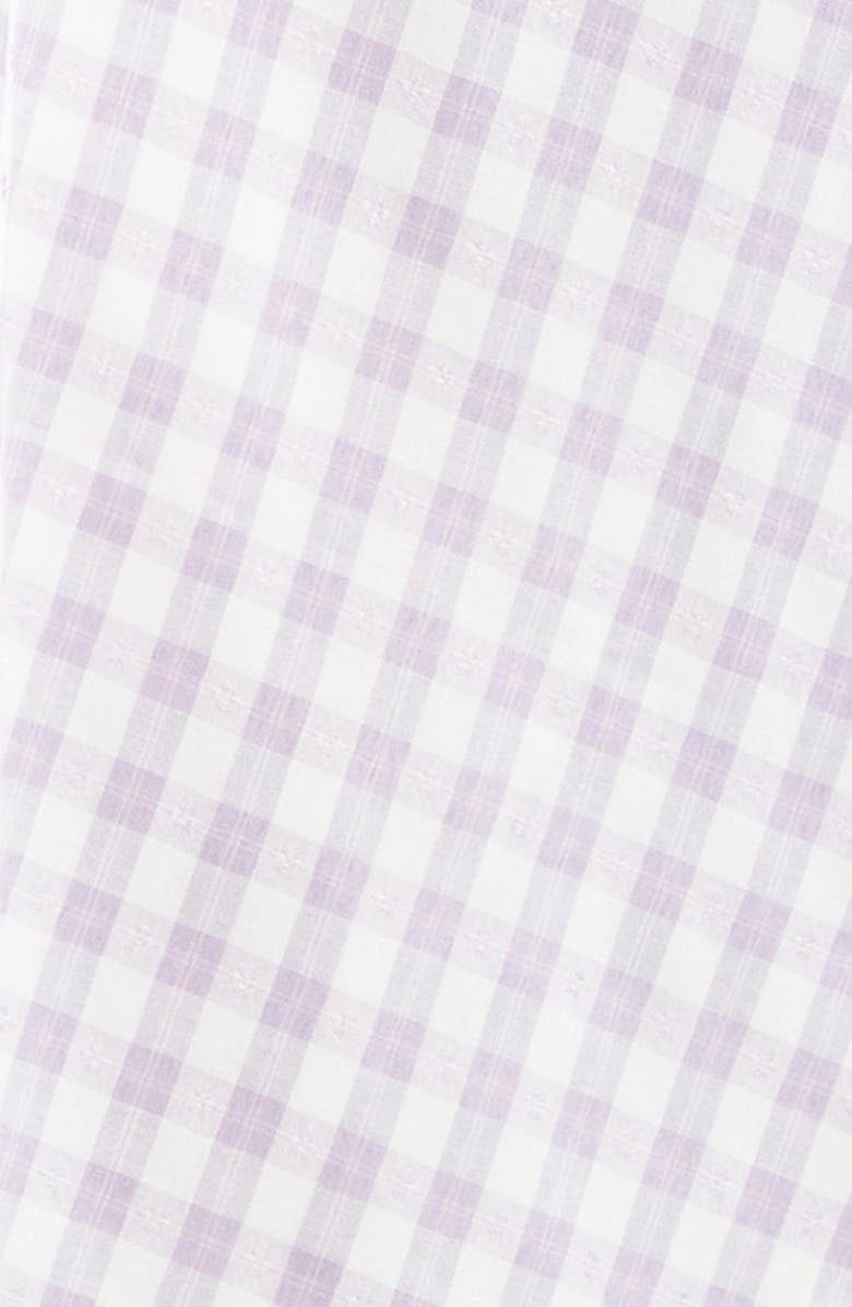 La Vie Style House Gingham Check Oversize Shirt, Alternate, color, Purple White