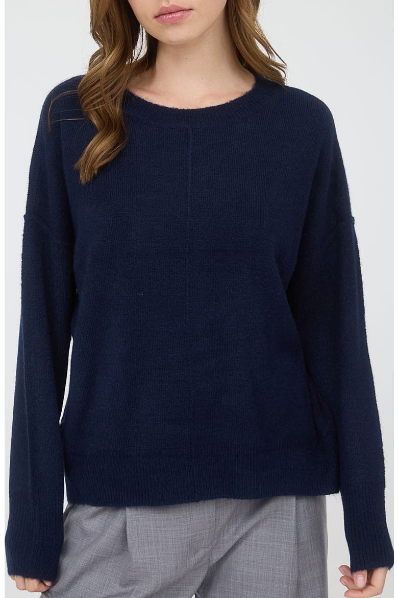 Crewneck Sweater, Main, color, NAVY