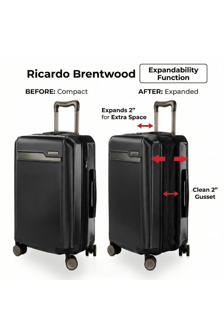 Brentwood Hardside 21" Expandable Carry-on Luggage, Alternate, color, Onyx