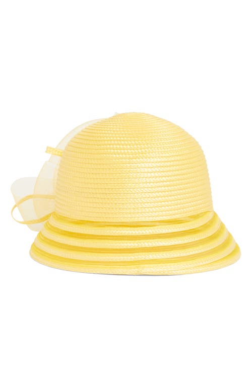 Collection Xiix Big Bow Cloche In Pale Yellow