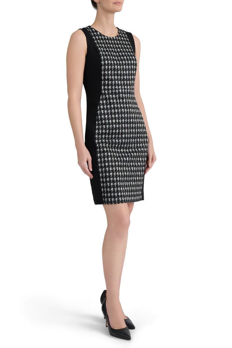 Houndstooth Sheath Dress, Alternate, color, BLACK MULTI