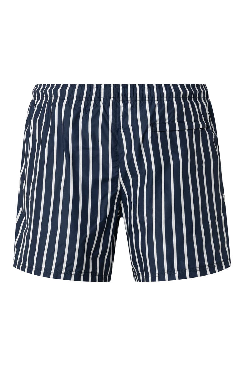 Striped Swim Trunks, Alternate, color, DARK BLUE