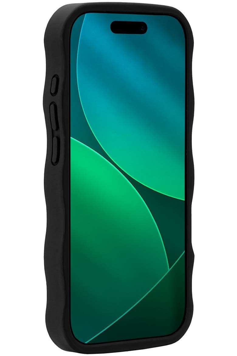 Wavy MagSafe Case for Apple iPhone 17 Pro, Alternate, color, BLACK