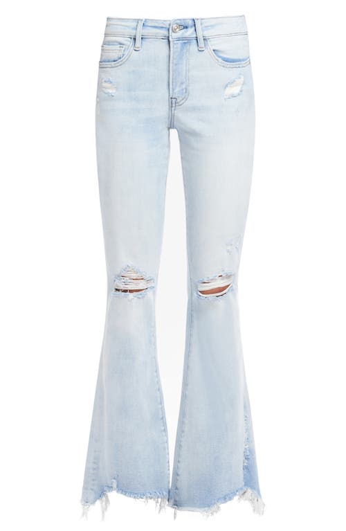 Bayeas Angela Ripped Chew Hem Flare Jeans