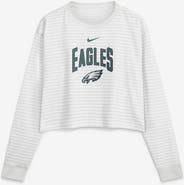 Nike Women's Nike White Philadelphia Eagles Loose Fit Crop Top