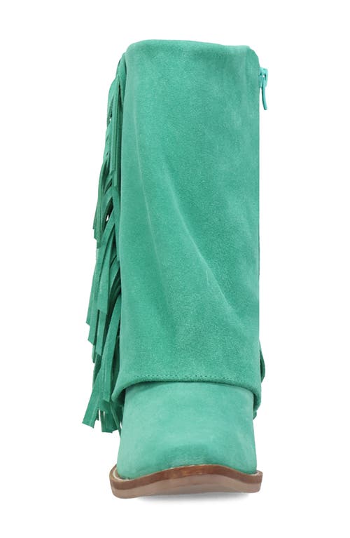 Dingo Marlie Fringe Boot In Green
