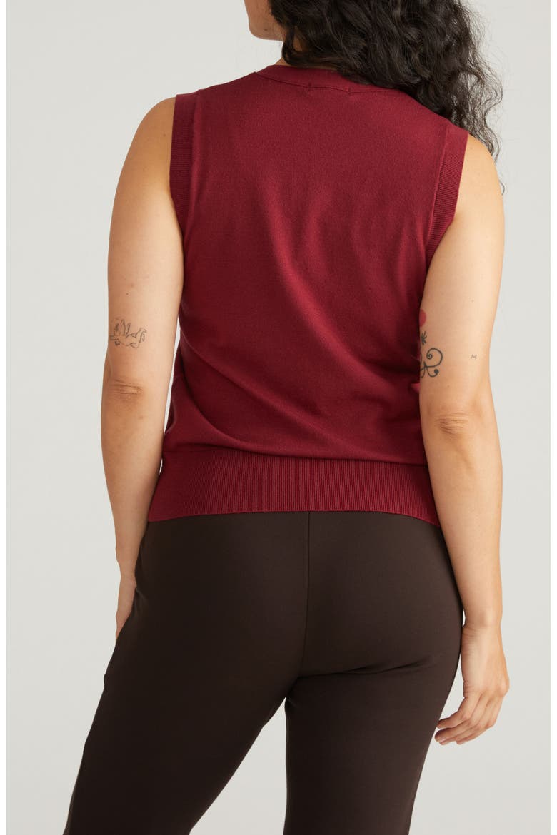 Frankie Sweater Vest, Alternate, color, CHERRY RED