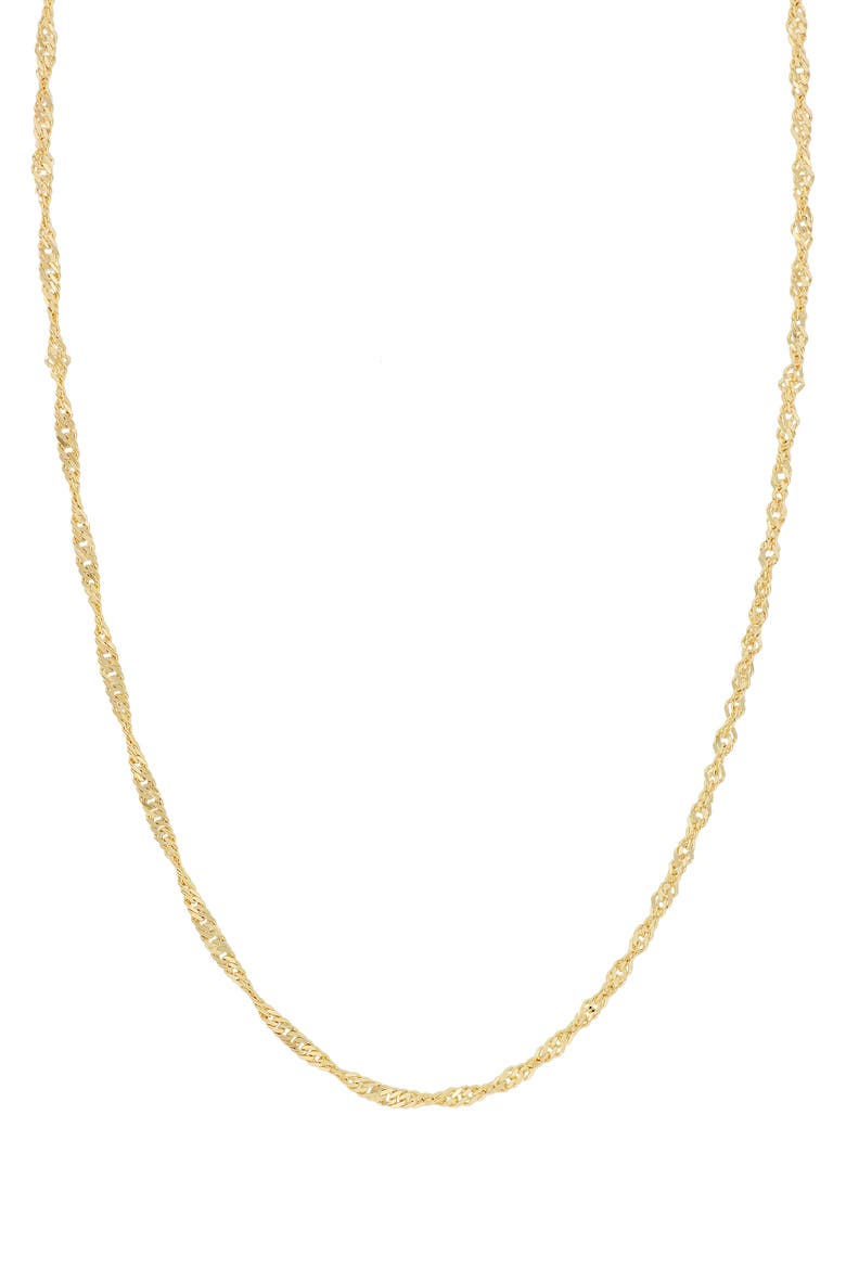 14K Gold Twisted Chain Necklace, Main, color, 14K YELLOW GOLD