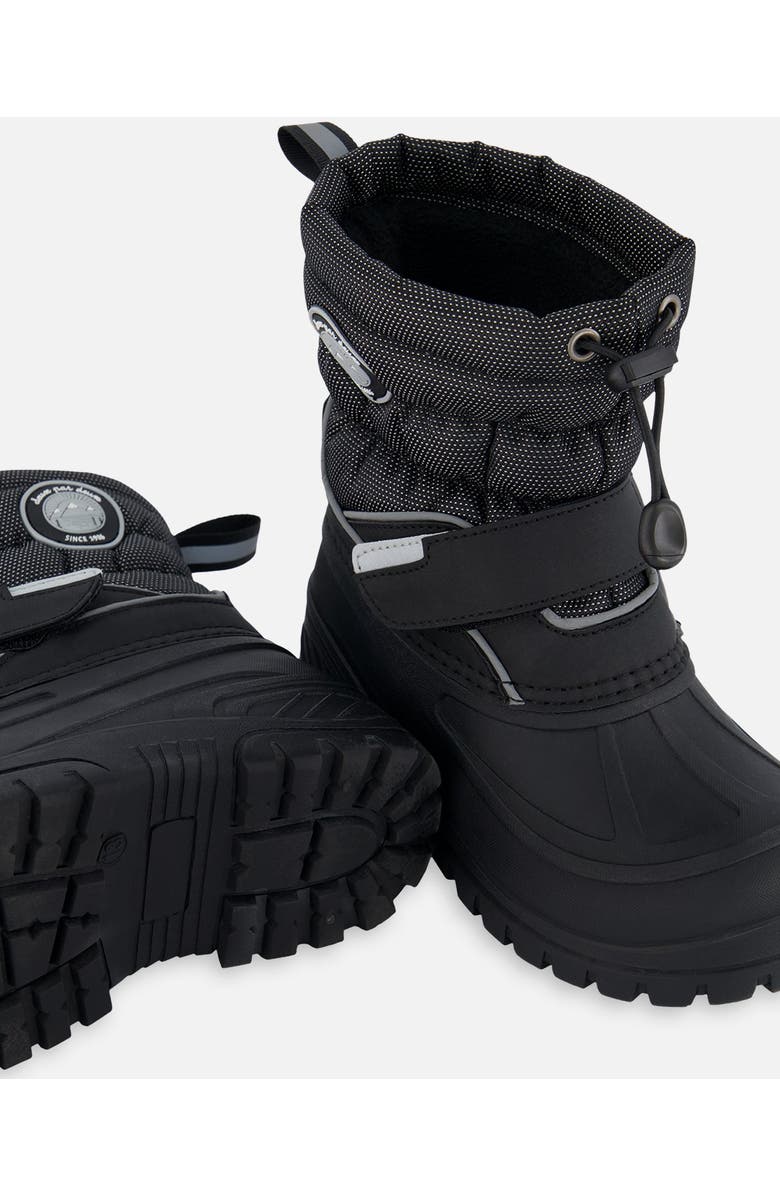 Deux par Deux Kids Gender Inclusive Winter Boots Solid, Alternate, color, Black