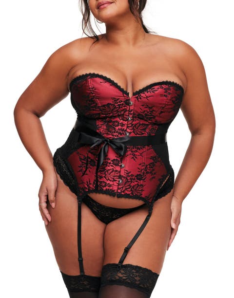 Jasmine Boned Corset & Thong Set