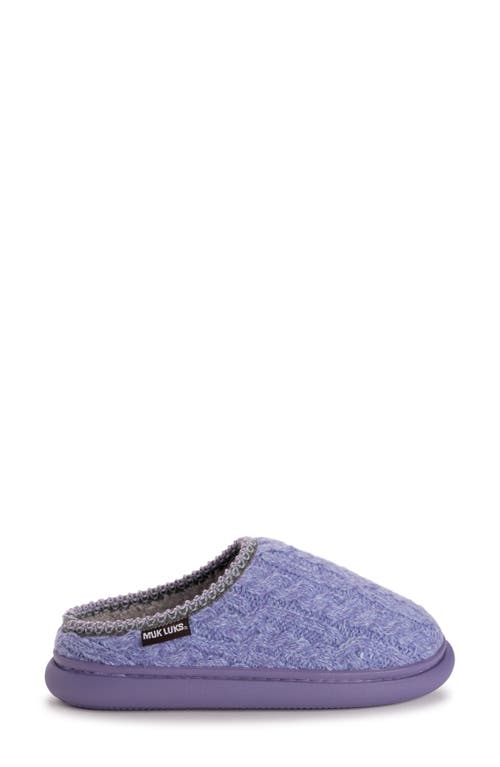 Muk Luks Bindi Faux Shearling Lined Clog In Purple