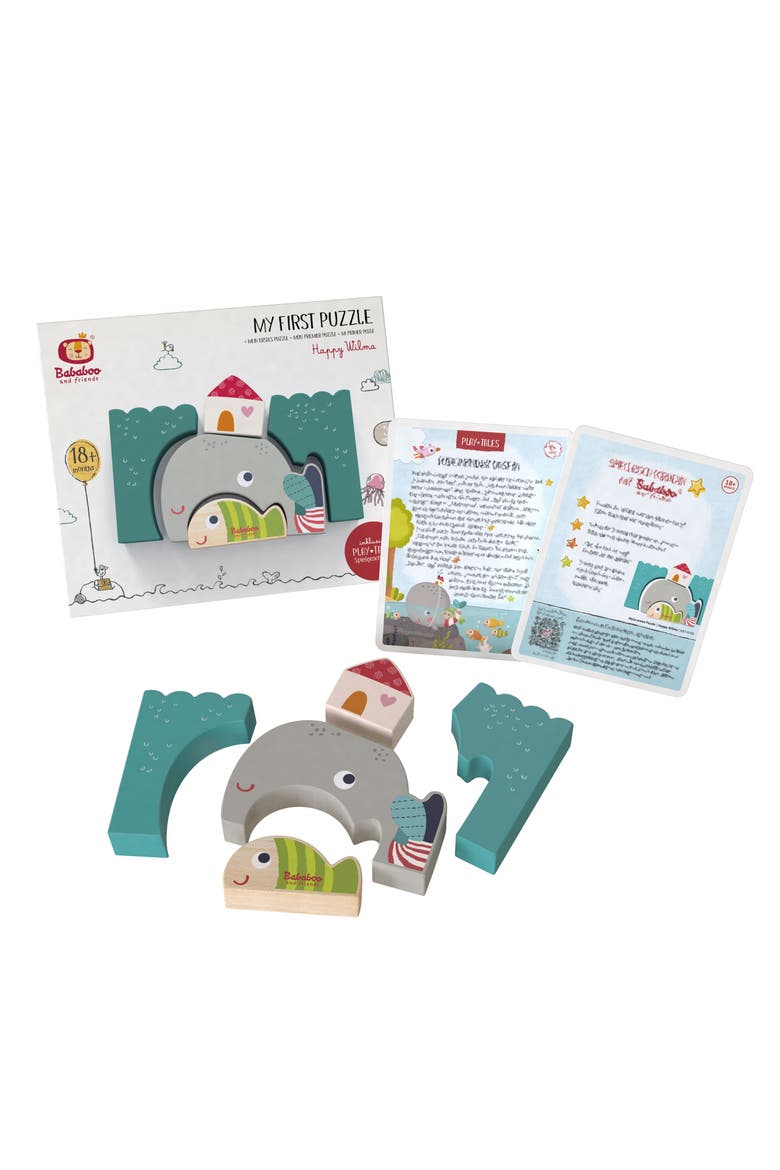 Happy Wilma Whale My First Puzzle, Alternate, color, Grey / Blue
