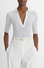 Vince Rib Cotton Polo