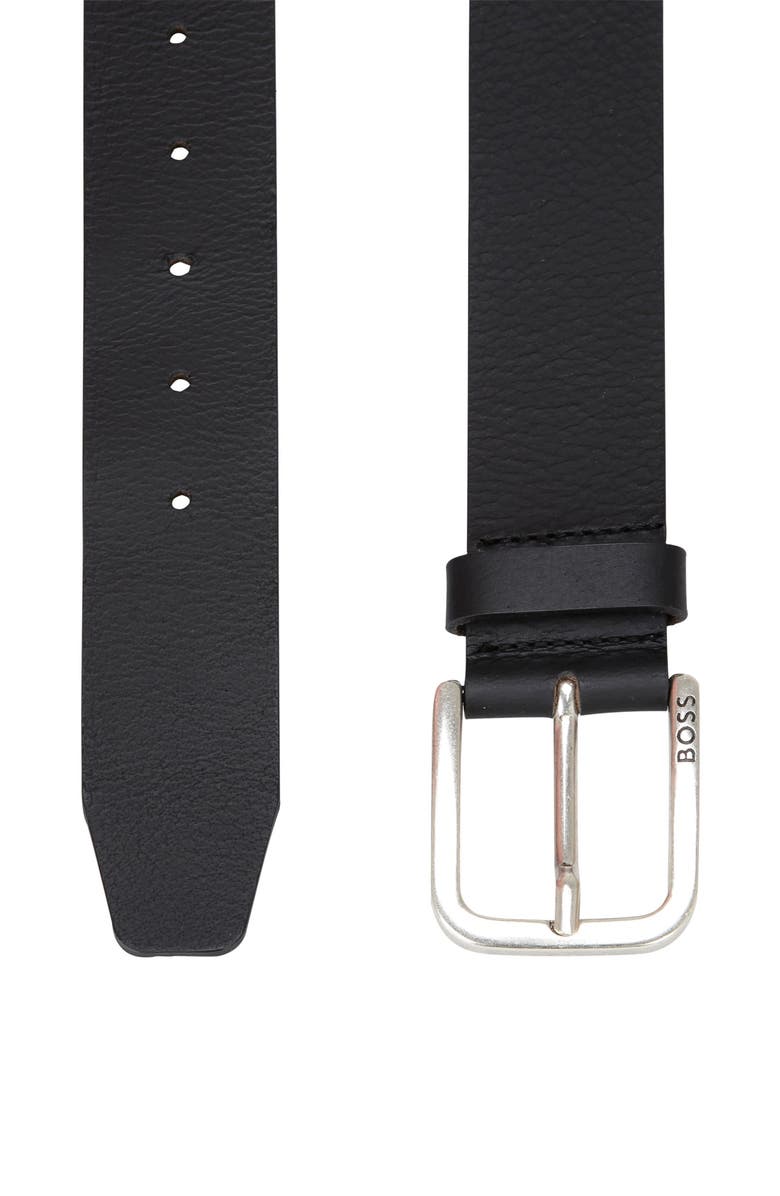 BOSS Janni Leather Belt, Alternate, color, Blk