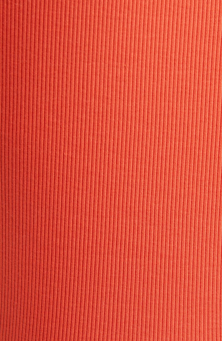 Veronica Beard Pruitt Stretch Cotton Rib Top, Alternate, color, Persimmon