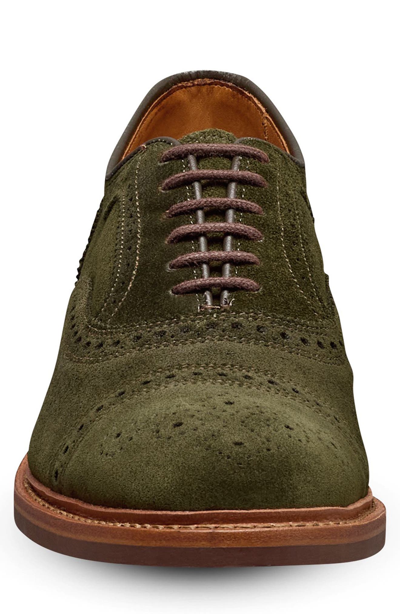Allen Edmonds Strandmok Cap Toe Oxford, Alternate, color, Hunting Green