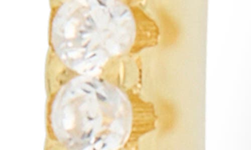 Argento Vivo Cubic Zirconia Inside Out Huggie Hoop Earrings In Gold