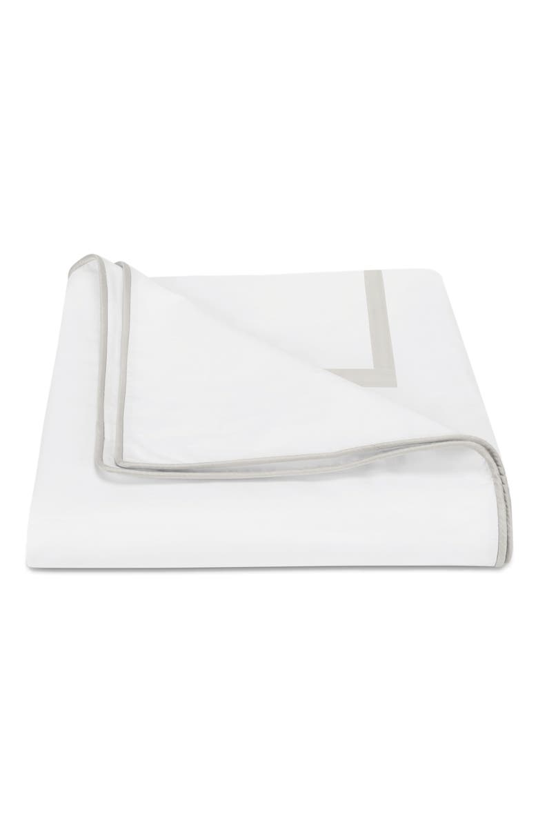 Matouk Louise Duvet Cover, Main, color, Silver