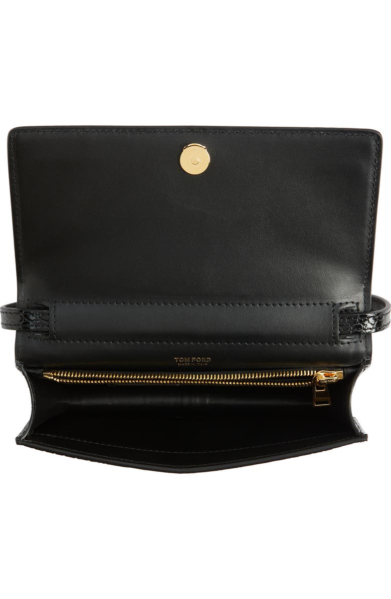 TOM FORD Mini Croc Embossed Leather Crossbody Bag, Alternate, color,