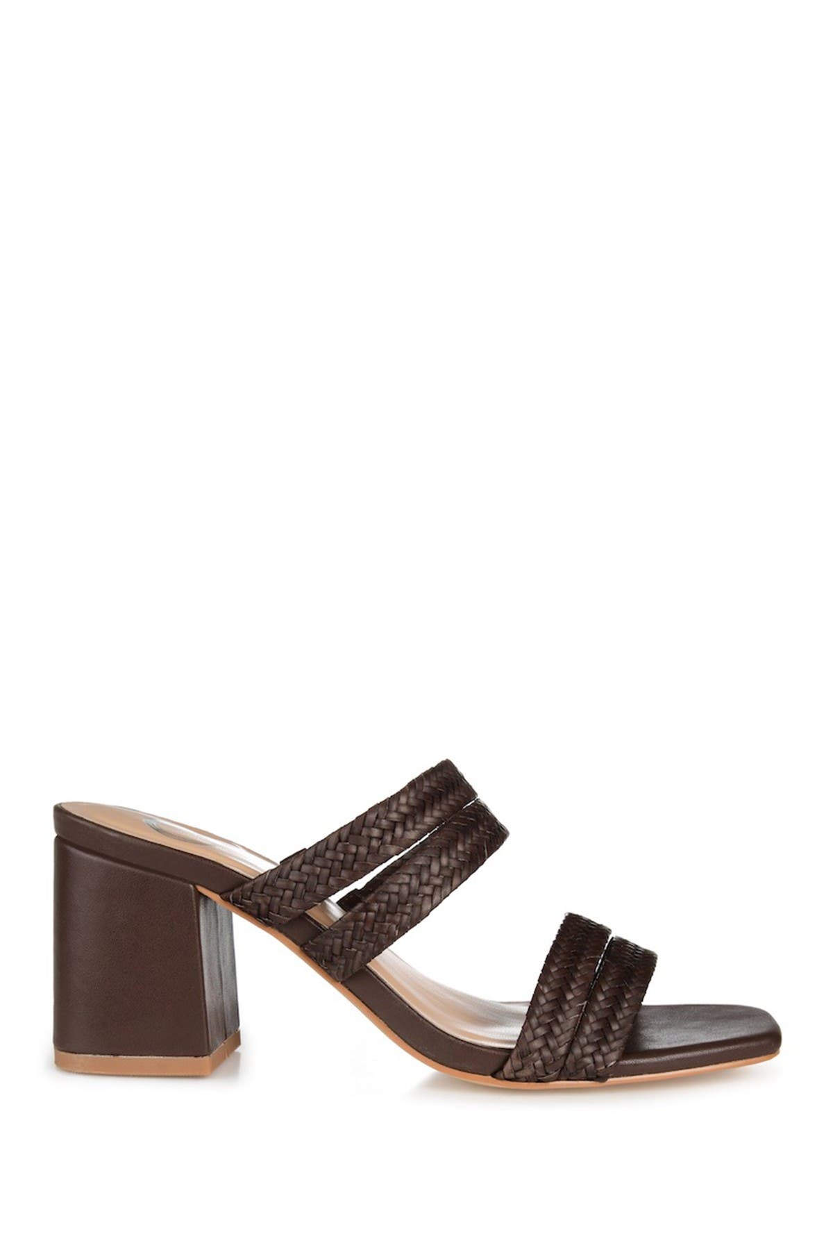 JOURNEE Natia Strappy Block Heel Sandal, Alternate, color, BROWN