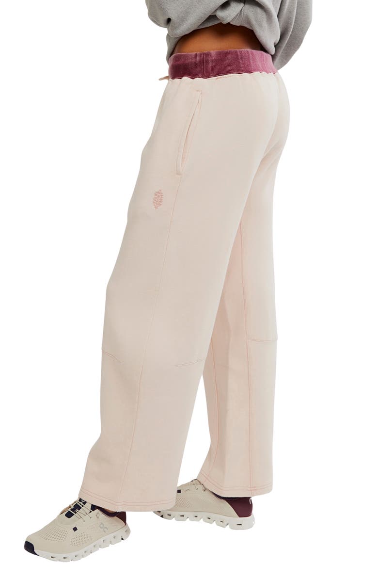 Free People You Wish Tie Waist Sweatpants, Alternate, color, Ballet Slipper Combo