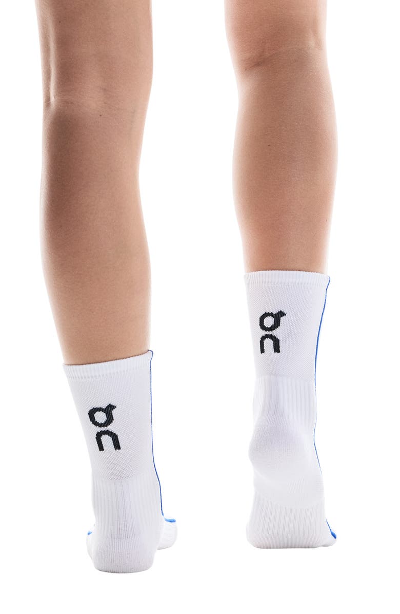 On Court Crew Socks, Alternate, color, White/ Indigo