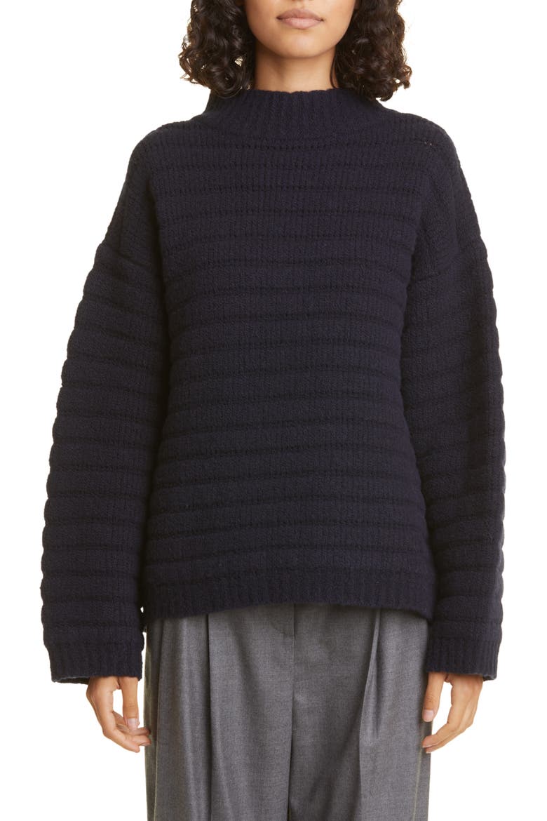 Calto Wool Blend Sweater, Main, color, NAVY