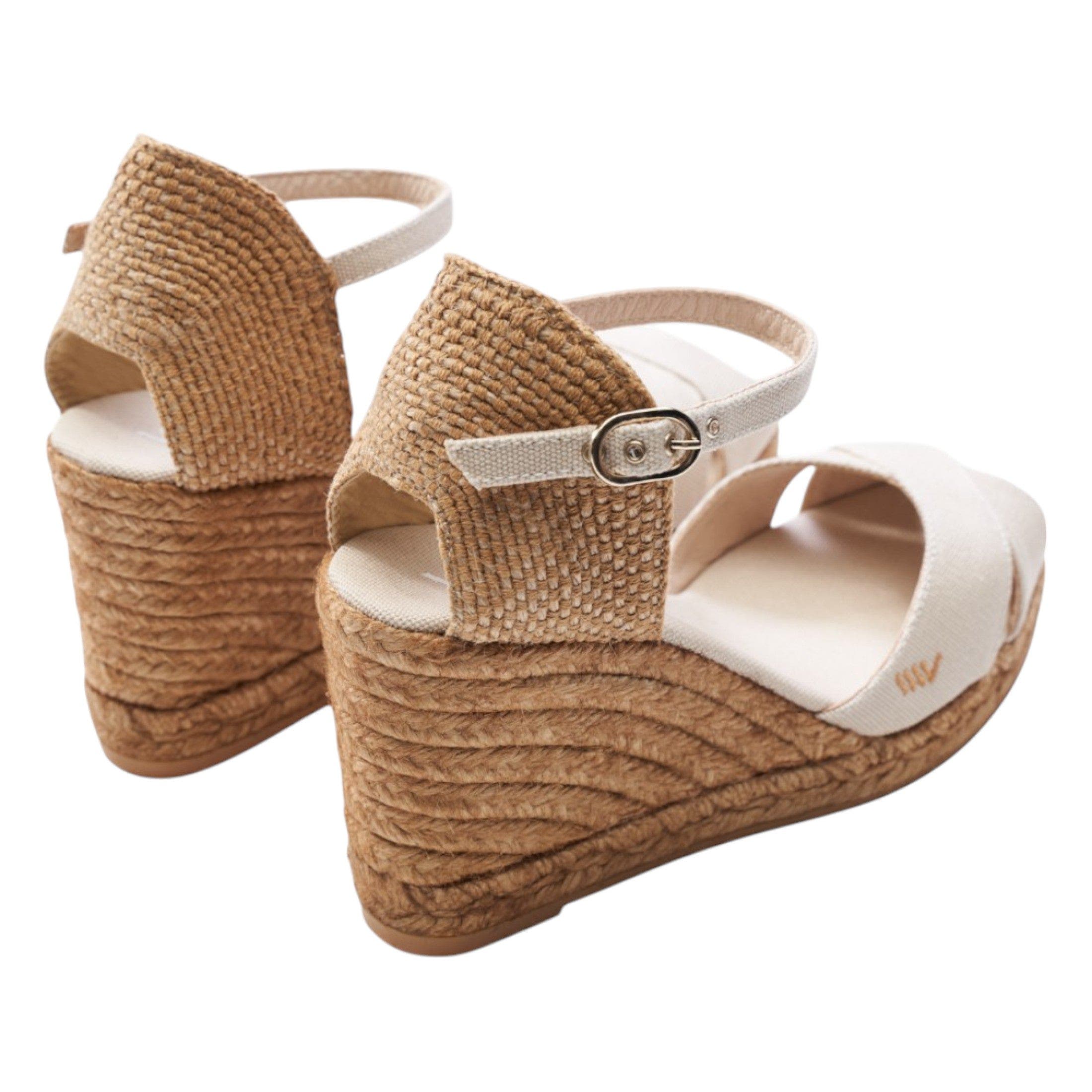 VISCATA Aiguablava Canvas Espadrille Sandal Wedges, Alternate, color, Beige