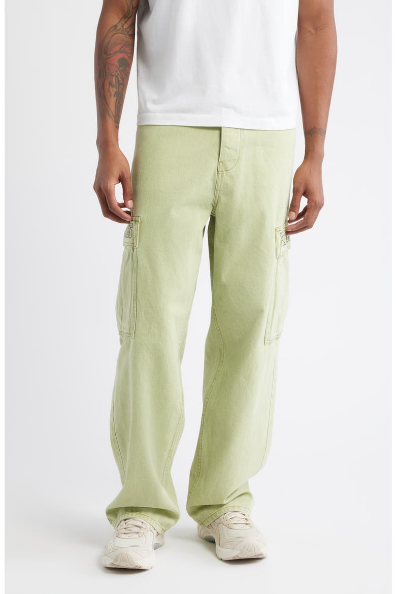 Sinful Baggy Cargo Jeans, Main, color, MINT CREME