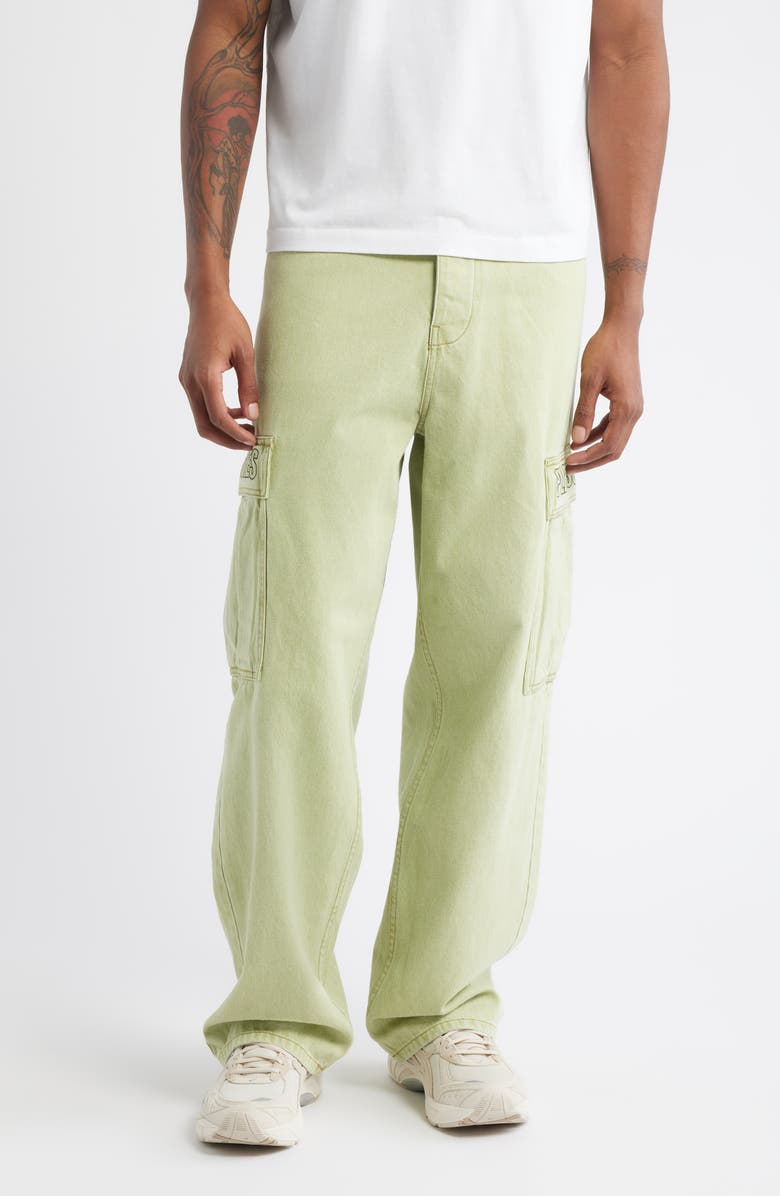 PLEASURES Sinful Baggy Cargo Jeans, Main, color, Mint Creme