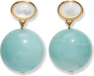 Lizzie Fortunato Cora Mother-of-Pearl Amazonite Drop Earrings