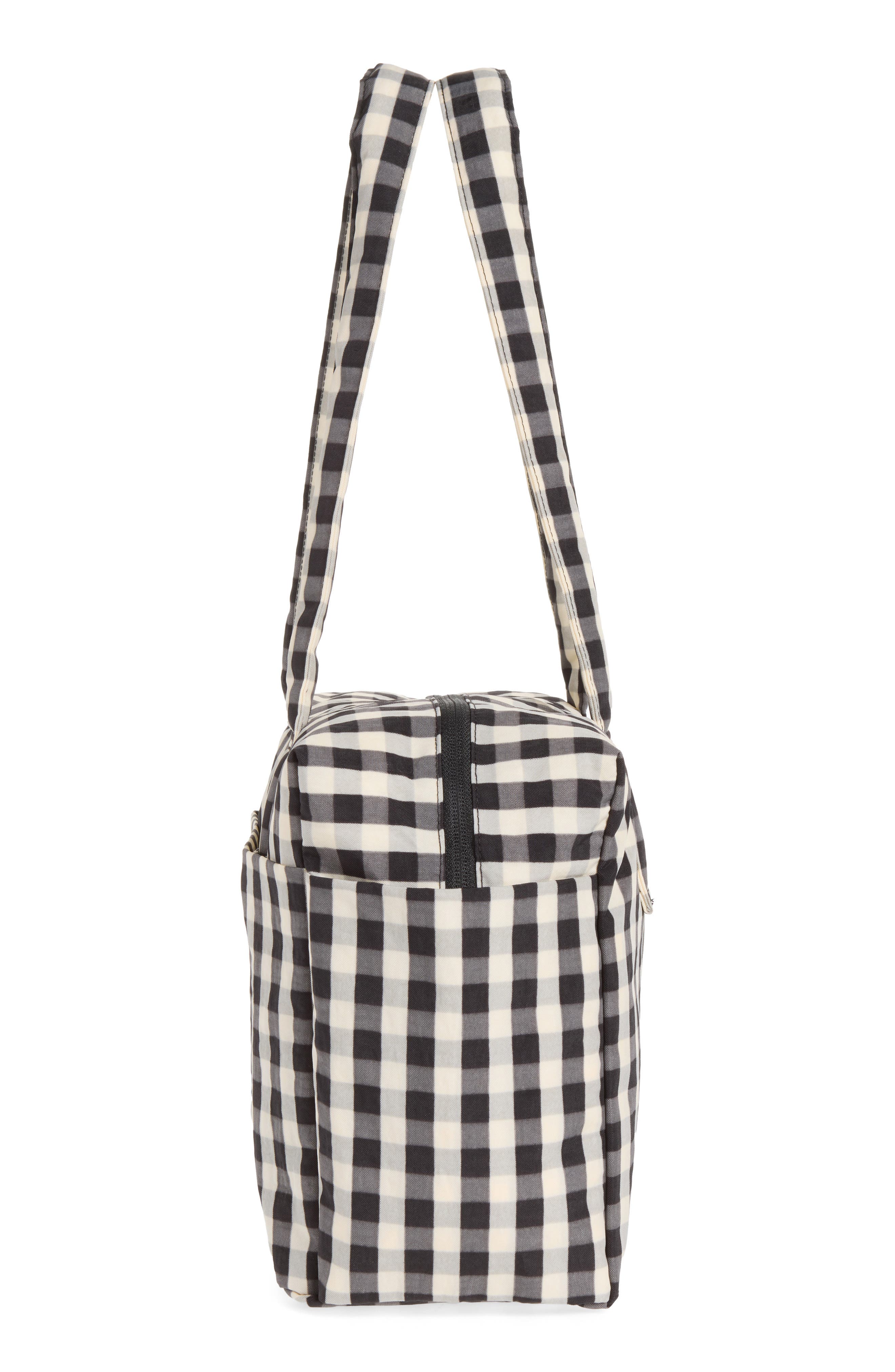 Everyday Cloud Bag, Alternate, color, BLACK AND CREAM GINGHAM