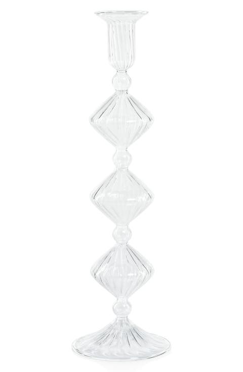 Zyrandol Set of 2 Glass Taper Candleholders