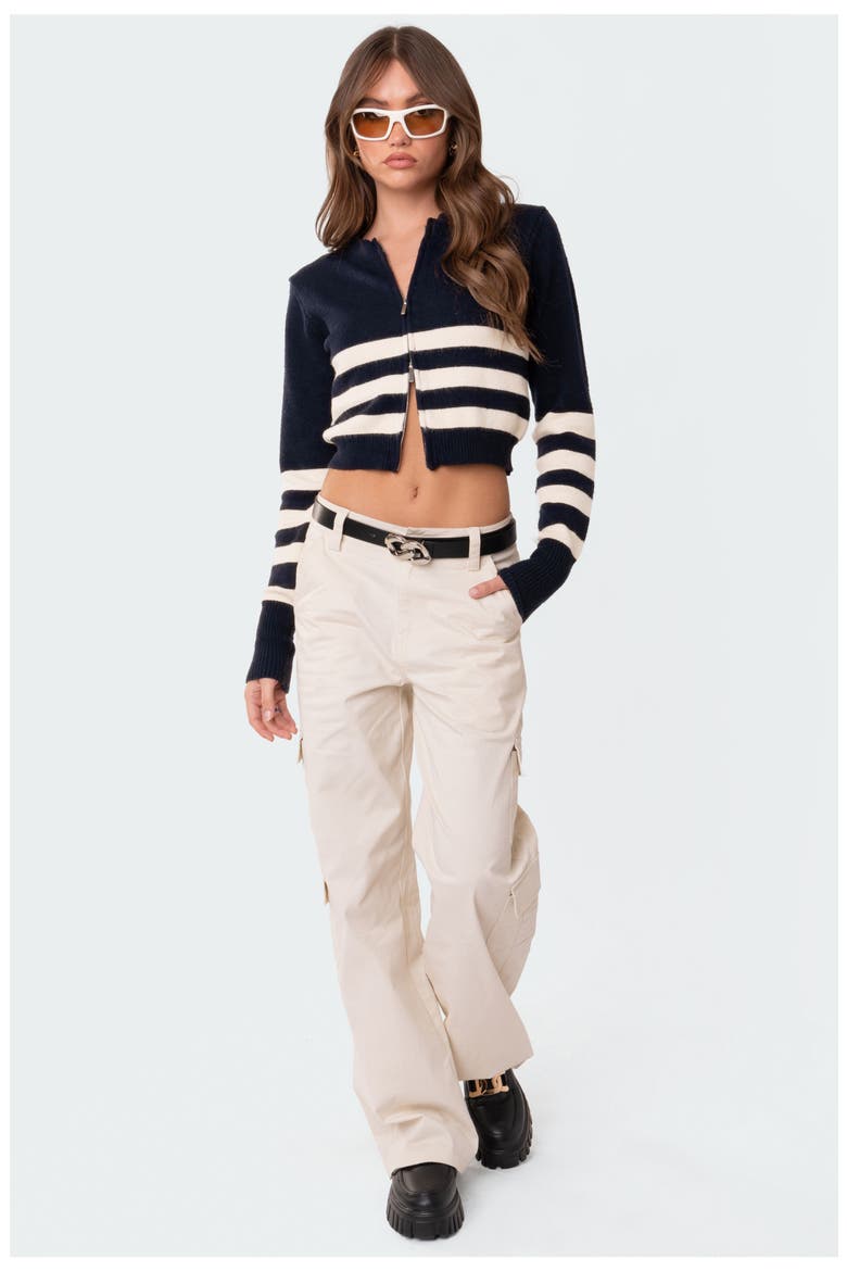 Tori Double Zip Sweater, Alternate, color, NAVY