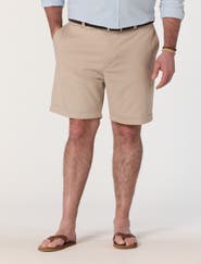 Oak Hill by DXL Big & Tall Linen-Blend Tech Shorts