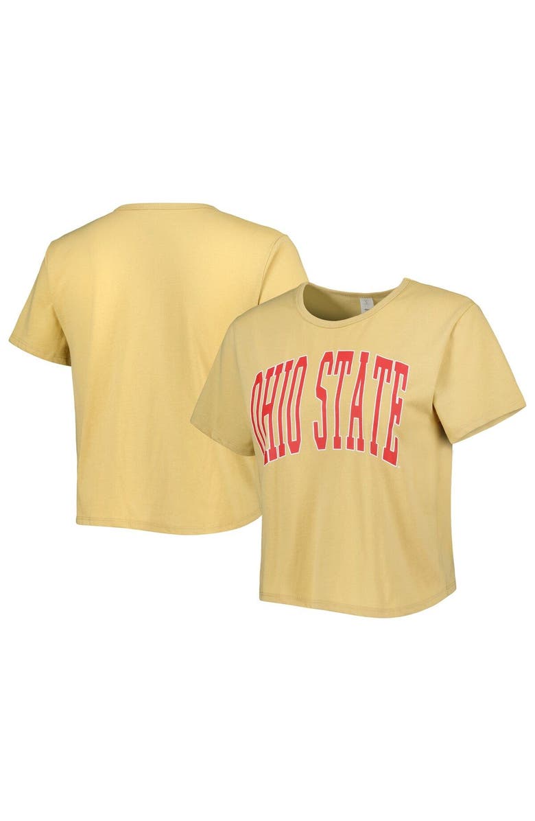 ZOOZATZ Women's ZooZatz Yellow Ohio State Buckeyes Core Fashion Cropped T-Shirt, Main, color, Yellow