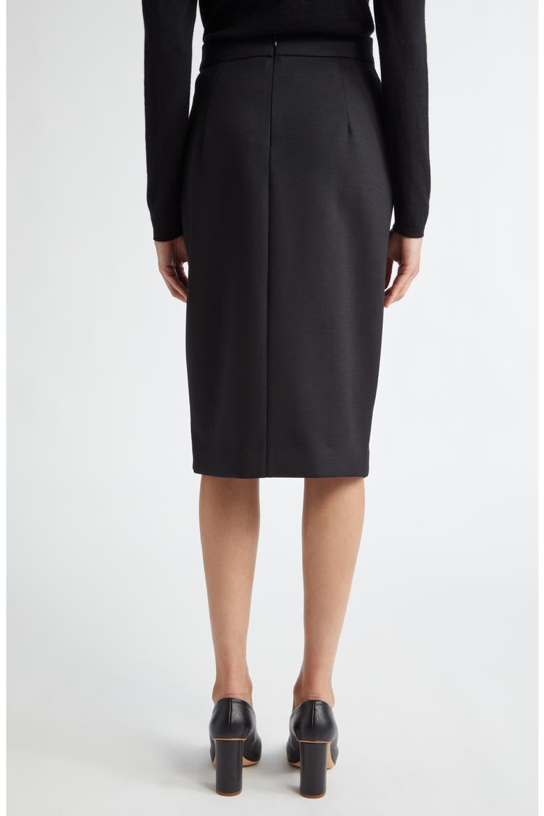 Fervida Drape Front Wool Skirt, Alternate, color, BLACK