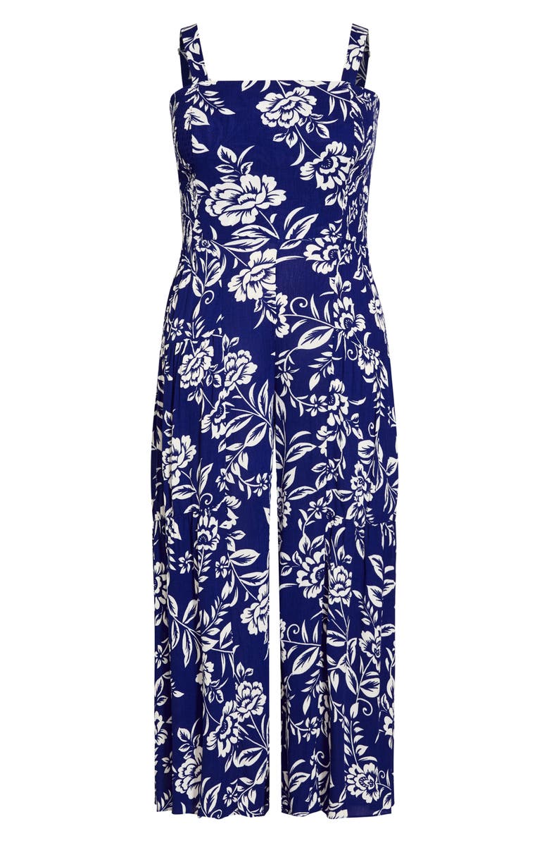 City Chic Castaway Floral Jumpsuit, Alternate, color,